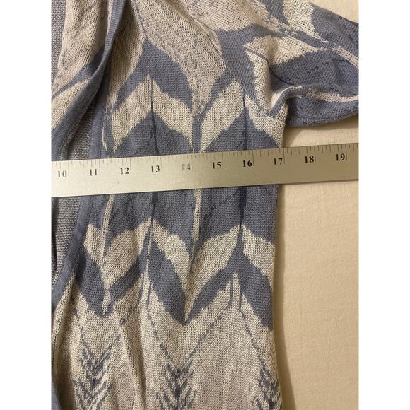 Pendleton Womens Size Small Petite Open Front Cardigan Linen Cotton Blue Knit - Picture 6 of 10